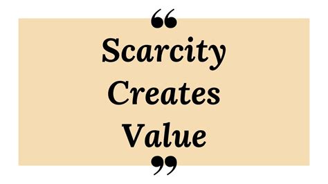 scarcity creates value dating